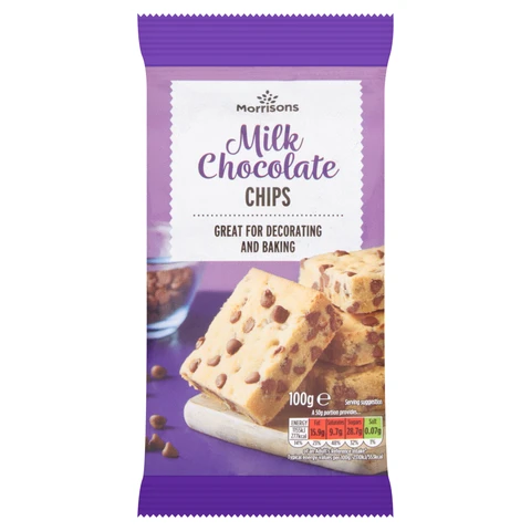 Morrisons Milk Chocolate Chips 100g
