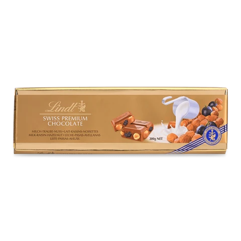 Lindt Vollmilch-Traubenuss-Tafel, 300 g