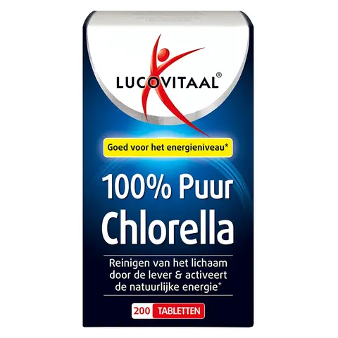 Lucovitaal 100% Pure Chlorella Detox Energie-ondersteuning 200 tabletten