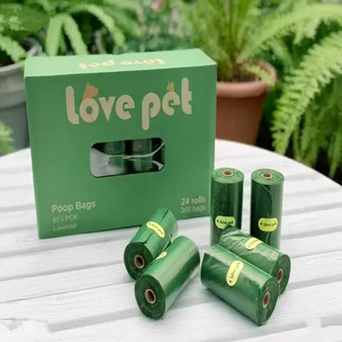 Dog waste bags, 24 Roll*15 Bags, lavender scented