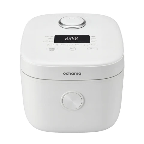 ochama 4L Rice Cooker 860W, for 3-4 People, Thick Spherical Non-Stick Inner Pot, Timer Delay Start & Keep Warm, Cooks Porridge Soup Cake & Firewood-Style Rice, with Steamer Basket & Rice Paddle