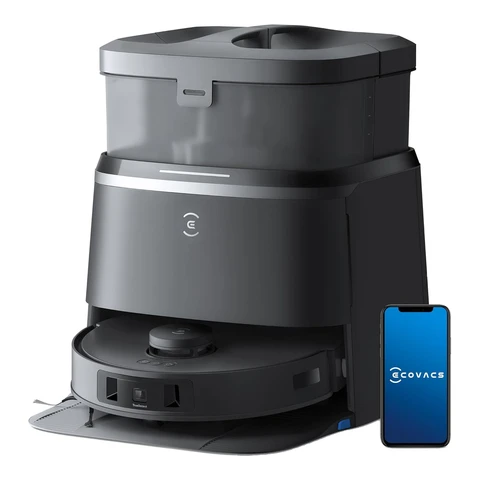 [Summer Deals - £279.99 after coupon with Free Next-Day Delivery] ECOVACS DEEBOT T30 OMNI Robot Vacuum Cleaner with Mini Station - 11,000 PA, 70℃ Hot Water Mop Washing, TruEdge™ Adaptive Edge Mopping, ZeroTangl Brush Design