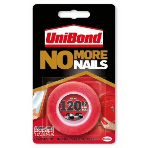 Unibond No More Nails Double Sided Mounting Tape 19mm