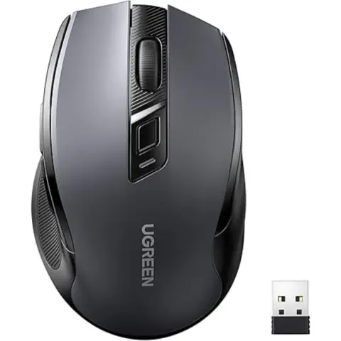 Ugreen MU006 Wireless USB 2.4GHz 4000 DPI Optical Mouse - Black