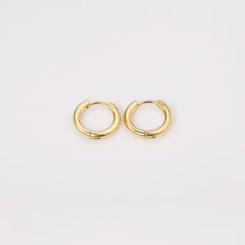 Medium 16mm Hoop 18K Gold Plated Earrings