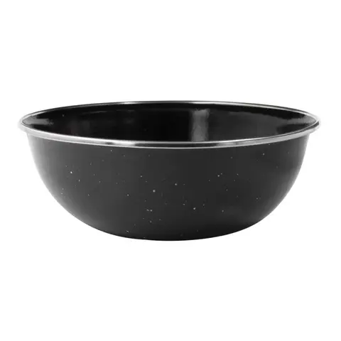 Milestone Camping Bowl Enamel Black D:15.25cm