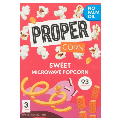 Proper Sweet Microwave Popcorn 3 x 70g
