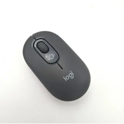 Logitech POP Mouse, kompakte und mobile kabellose Bluetooth-Maus mit programmierbaren Tasten und leisen Klicks, Easy-Switch für einfaches Umschalten bis zu 3 Geräten, Notebook, Tablet, PC - Grafit