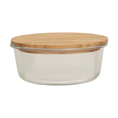Freska 950ml Glass Container With Bamboo Lid