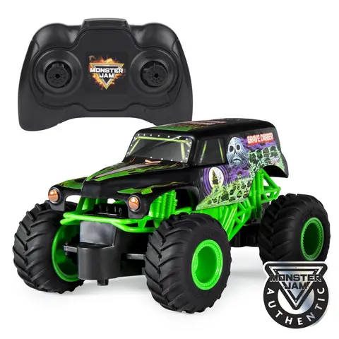 Monster Jam Remote Control Grave Digger 1:24 Scale 2.4GHz Monster Truck