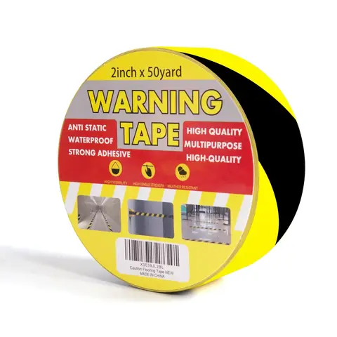 TAPEBEAR Hazard Caution Tape, 2inch x 150 Feet(50yds) Self Adhesive Warning Tape for Steps, High Visibility Yellow
Black tape For Outdoor Construction Warning, Danger Zone