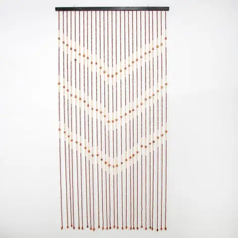CHZIMADE 1PC "V"figure
90X175cm (27 Strips) Wooden Beads Door Curtain Blinds Screen Room Divider Decor