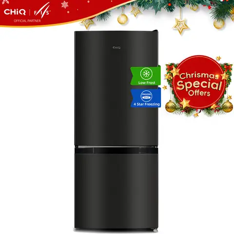 CHiQ Freestanding Refrigerator with Freezer Compartment | Combination Refrigerator/Freezer with Low-Frost Technology | Dark Stainless Steel Look (117 Litres) | 114 x 47 x 49.5 cm (H x W x D) [Energy Class E] CBM117LBEU