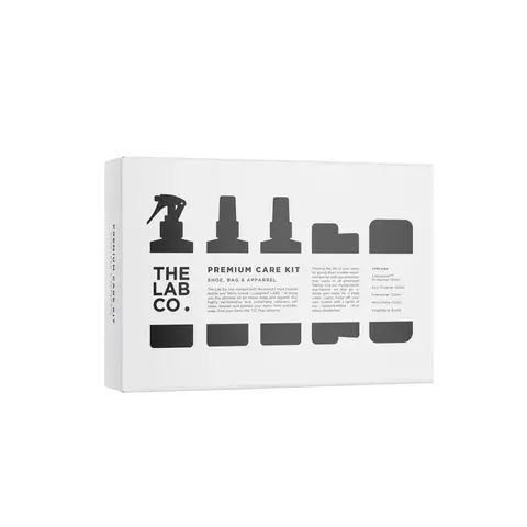 The Lab Co. Sneaker & Shoe Care Kit. Premium Protector, Eco Cleaner, Freshener, Vegetable Fibre Brush And Microfibre Cloth Gift Set for shoes, sneakers and trainers