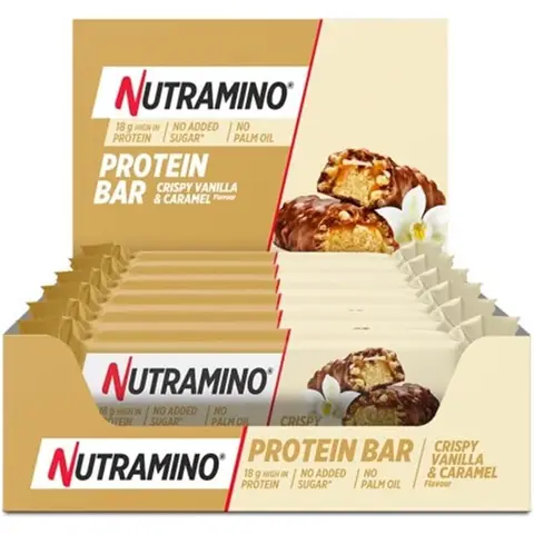 Nutramino Eiwitreep 12 x 55 g Krokante vanille & karamel