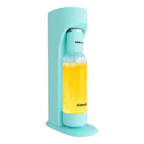 Drinkmate OmniFizz Sparkling Water Maker - Arctic Blue, Carbonates Any Drink, Fizz Drink Maker, CO2 Cylinder Not Included