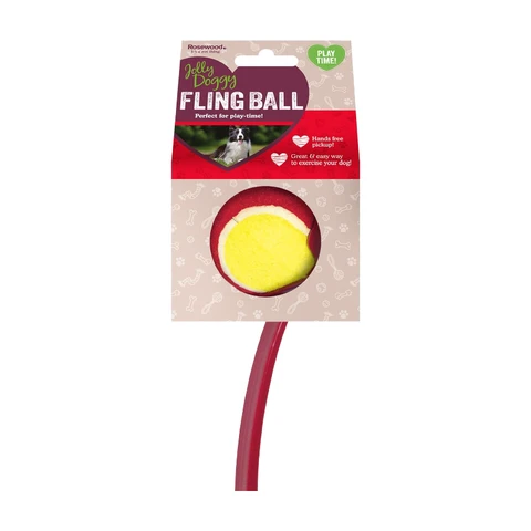 Rosewood Flingball Dog Ball Launcher with Tennis Ball