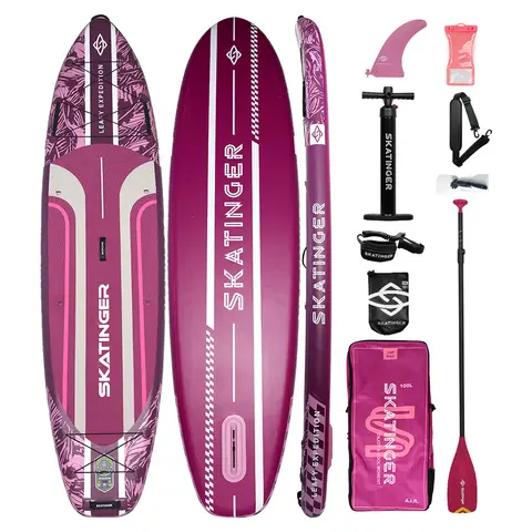 SKATINGER Leafy Expedition pink   11'6"*35"*6"