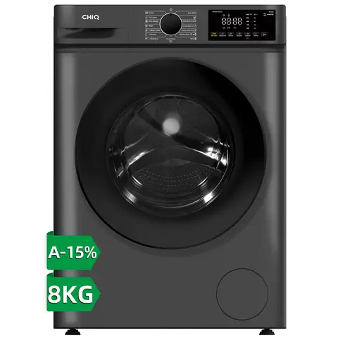 CHiQ JKW85883G 8kg 1400 Spin Freestanding Washing Machine - Dark  Graphite Gret - A Energy Rated