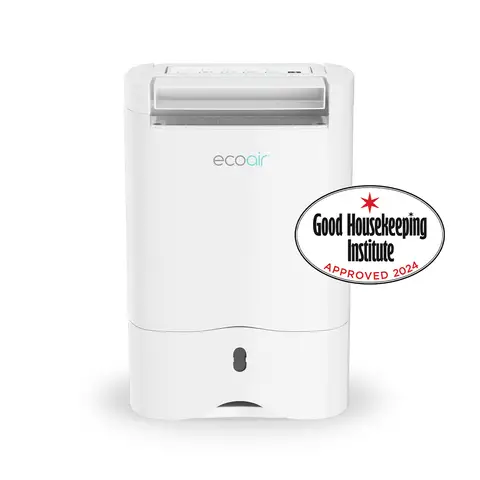ecoair DD3 Slimline Desiccant Dehumidifier – 10 Litres/Day Extraction，3L Water Tank, Slim Compact Body， Laundry Mode， Low-Temperature Performance – White