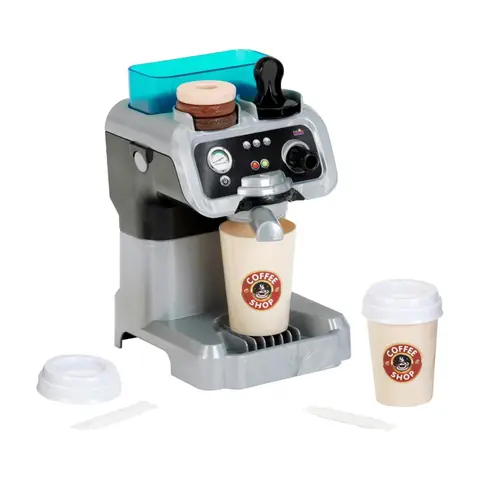 Theo Klein 9510 Barista Coffee Machine | With Water Tank and Flow-Through Function | Inc. Coffee Pods, Tamper, Cups and More | Toy for Children from 3 Years