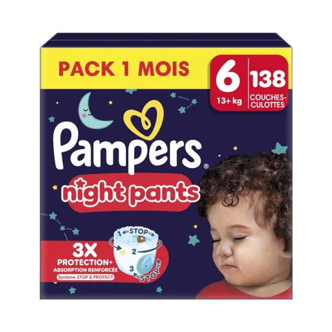 Baby-Dry Couches-culottes de nuit S6 MSB - 138 pièces