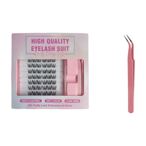 MeoMagic 10rows-120pcs Pre-Glued Lash Kit with Tweezers-F62