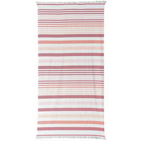 Serviette Hammam Recyclée Samoa Brique 100 x 200 cm