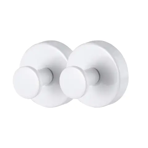 JORDAN&JUDY 2-Pack White Suction Cup Hooks, Minimalist Style, Multi-Use