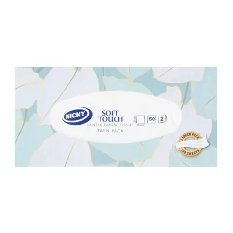 Nicky Tissues Soft Touch Regular Twin Pack (150 Sheets/Pack)