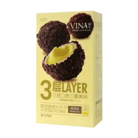 ZHENCAI Biscuits coeur coulant saveur matcha 100 g