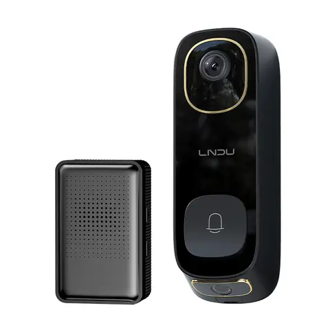 LNDU VD05 2K HD Video-Türklingel mit Monitor, Dual PIR Bewegungserkennung, wasserdicht (IP65), kabellos, WLAN, Zwei-Wege-Audio
