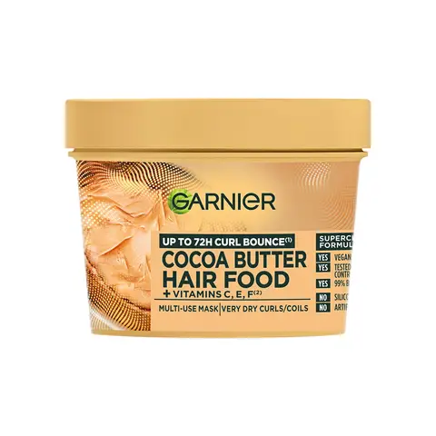 Garnier Hair Food Cocoa Butter 3-in-1: Pre-shampoo & Mask for Dry, Curly hair 400ml