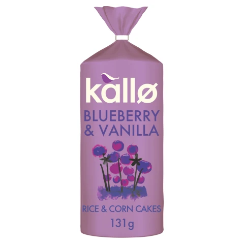 Kallo Blueberry And Vanilla Rice And Corn Cakes 131G