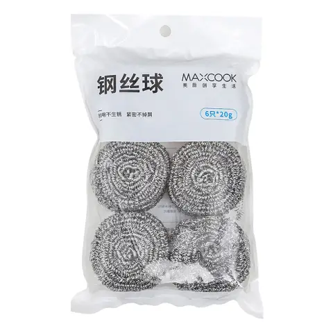 Maxcook Steel Wool Stainless Steel Cleaning Ball Metal Dishwashing Ball Pot Cleaning Ball 6
