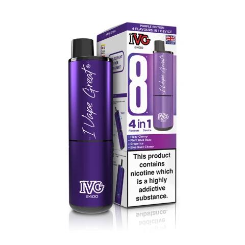 Ivg 2400 Rechargeable 4 In 1 Purple Edition