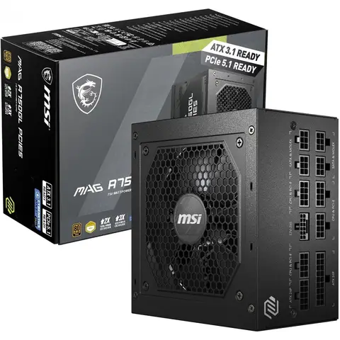MSI 750W ATX Fully Modular Power Supply - MAG A750GL PCIE5