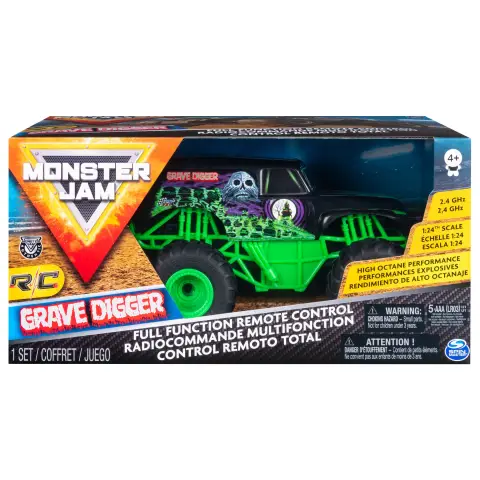 Monster Jam Remote Control Grave Digger 1:24 Scale 2.4GHz Monster Truck