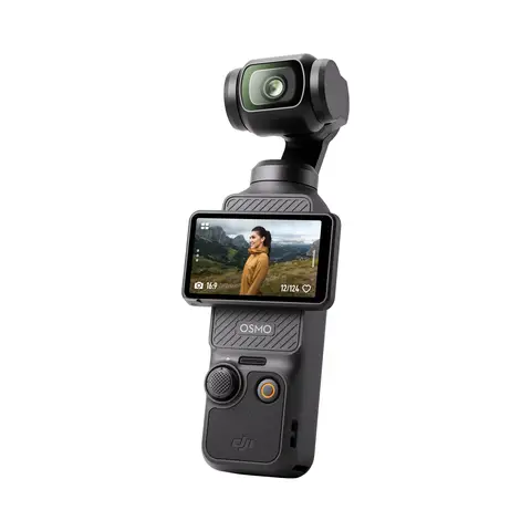 DJI Osmo Pocket 3, vlogcamera met 1-inch CMOS & 4K/120fps video, 3-assige stabilisatie, snelle focus, gezichts-/objectvolging, 2" draaibaar touchscreen, compacte videocamera voor fotografie en YouTube.