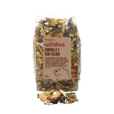 Rosewood Naturals Chinchilla & Degu Delight Small Animal Treats, 150g