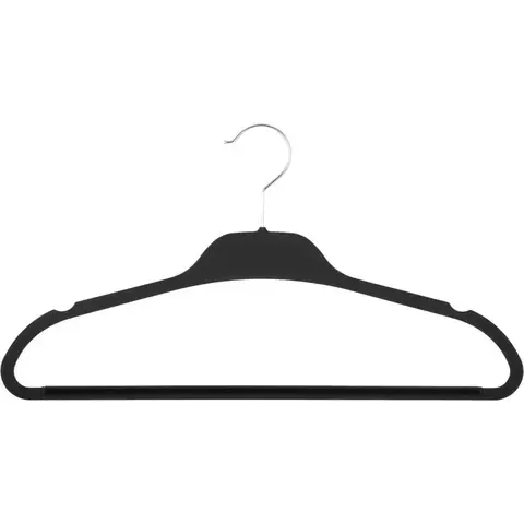 Set van 5 Kunststof Kledinghangers met Rubbercoating