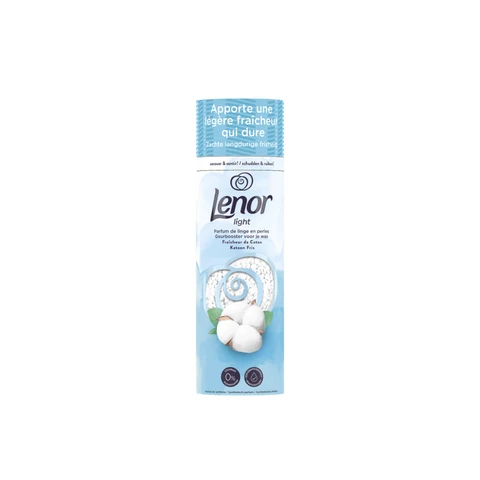 LENOR Perles de Parfum pour Linge Light 0% Fraîcheur Coton 19 Doses 235g