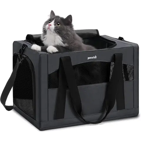pecute Built-in Frame Series Daily Pet Handbag - Dark Grey