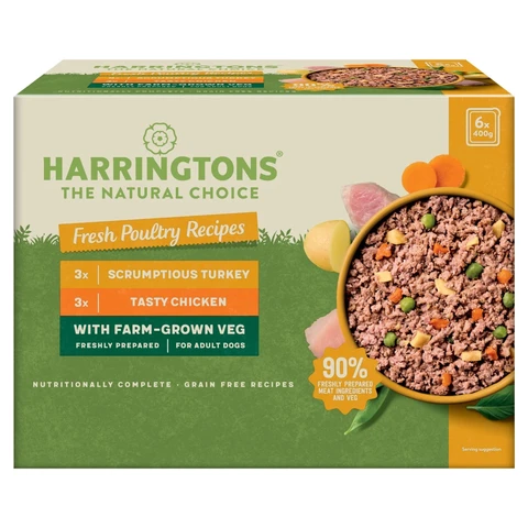 Harringtons Fresh Poultry Recipes for Adult Dogs 6 x 400g