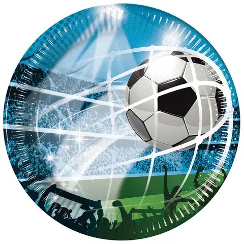 Soccer Fans Paper Plates 23cm - 8 Pack