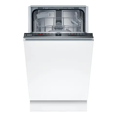 Bosch Series 2 SPV2HKX42G Wifi Connected Fully Integrated Slimline Dishwasher - Black Control Panel with Fixed Door Hinge Kit - E Rated