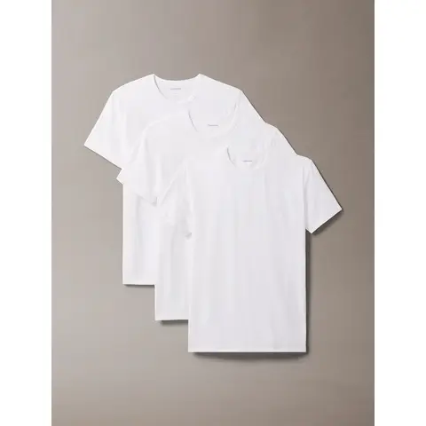 S/S CREW NECK 3PK. 100 3 WIT Mannen L