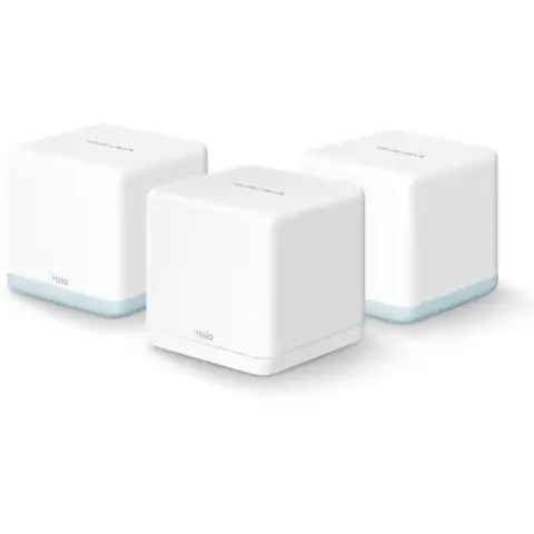 MERCUSYS Halo H1200G Mesh-WLAN-System AC1200, 3er-Pack, Abdeckung im ganzen Haus bis zu 320 m², nahtloses Roaming, einfache Einrichtung, Weiß