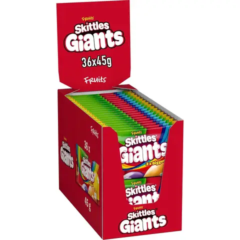 Skittles Giants Fruit Sweets Bag 45g x36