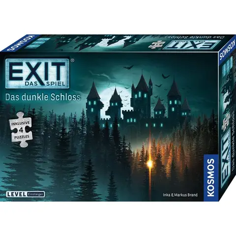 KOSMOS 680787 EXIT - Das Spiel + Puzzle - Das dunkle Schloss, Level: Einsteiger, Escape Room Spiel mit Puzzle, EXIT Game für 1 bis 4 Spieler ab 10 Jahren, ein einzigartiges Gesellschaftsspiel